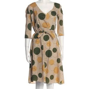 Marni
Cotton Voile Polka Dot Knee-Length Wrap Dress